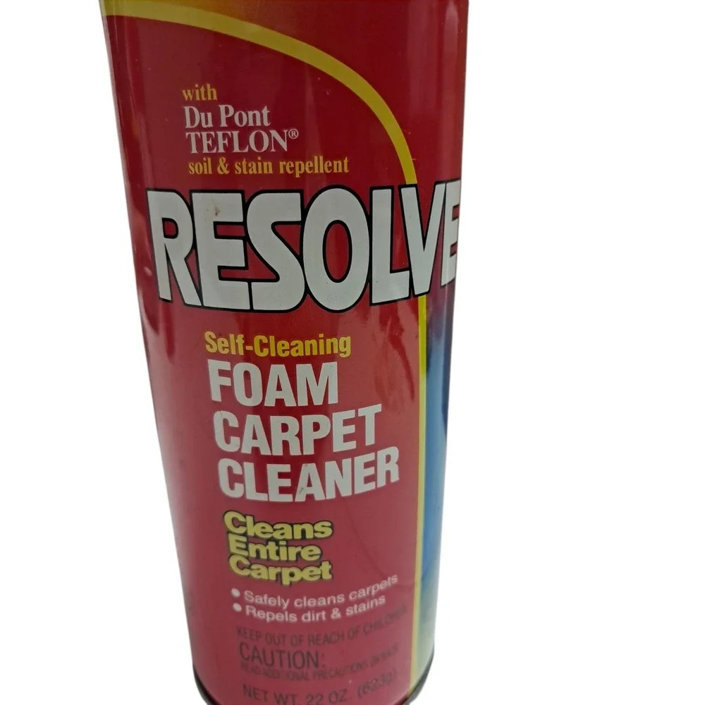 NEW OLD STOCK VINTAGE 90S RESOLVE Bottle 22oz Self Cleaning Foam Carpet Cleaner‎